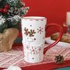 Keramik Kaffeetasse Weihnachtsmann Elch Teetasse Frühstück Haferflocken Milch Suppentassen Weihnachtsgeschenke für Freunde und Familie
