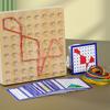 Geometric Shape Learning Board Wooden Geoboard With Colorful Elastic Rubber Bands Math Teaching Tool For Children