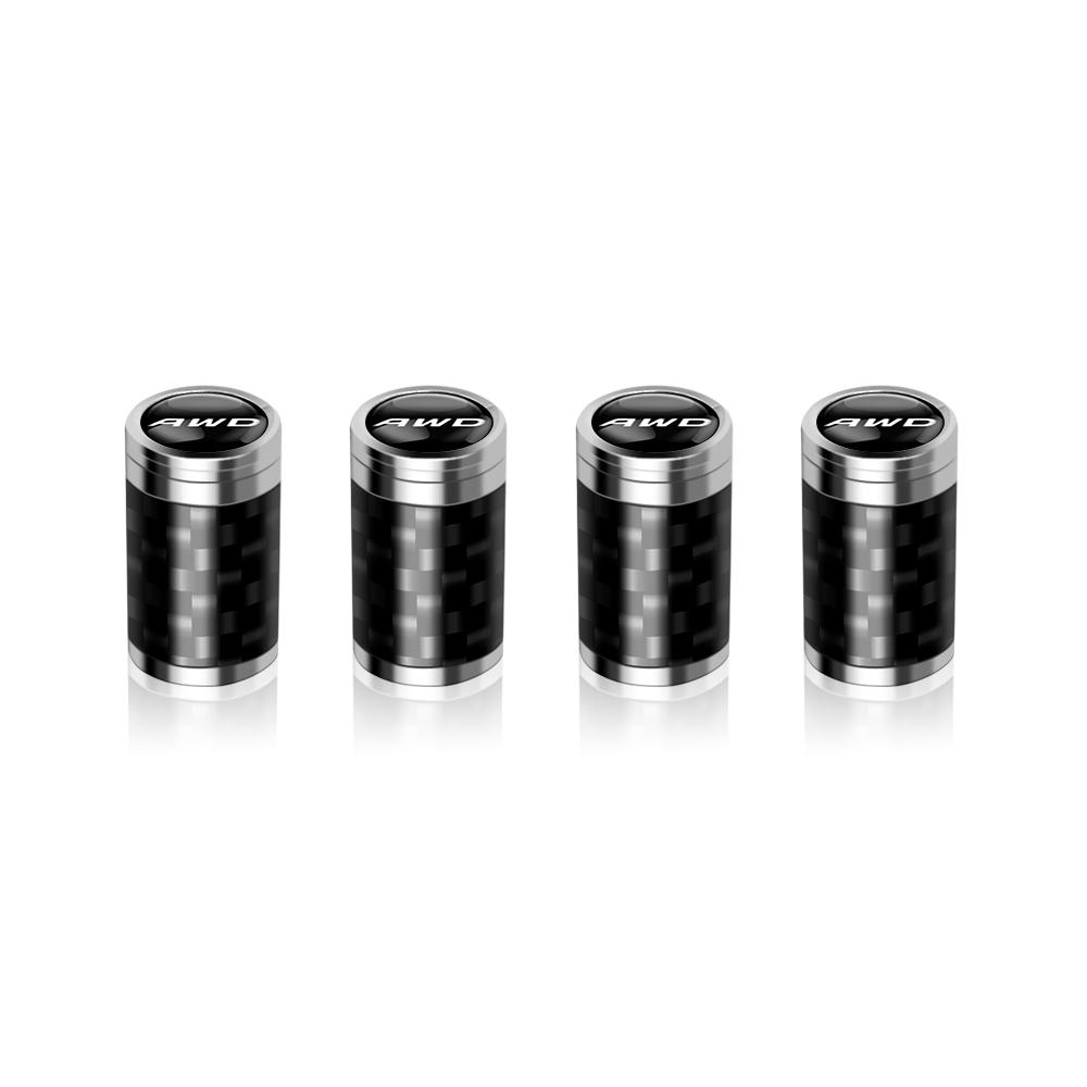 4Pcs Carbon Fiber Valve Caps Wheel Tire Tyre Stem Ardust Waterproof Cover For Volvo Rdesign T2 T3 T4 T5 T6 T7 T8 S90 XC90 S60 R ars123