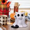 Halloween Ghost Decoration Cute Spooky Ghost Figurines Funny Ghost Ornaments Resin Indoor Home Decor for Shelf Tabletop