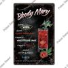 Putuo Decor Nostalgisches Cocktail-Blechschild | Metallschild Wandkunst | Ideal für Heimbar-, Pub- und Man Cave-Umgestaltungen | Geprägt