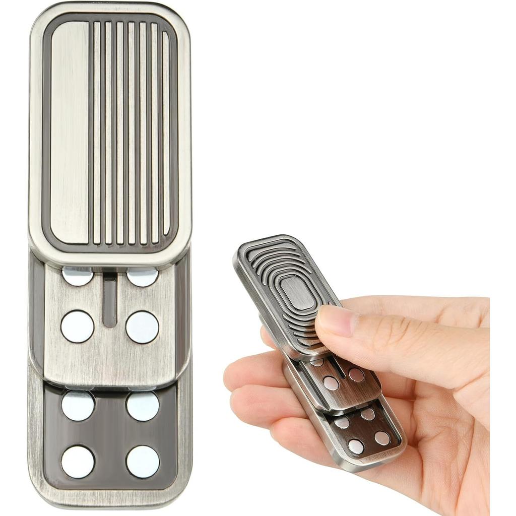 Fidget Slider Toy, Metal Fidget Slider, EDC Fidget Toys for Adults, ADHD Autism, Anxiety, Stress Relief, Magnetic Fidget Toy, Gifts