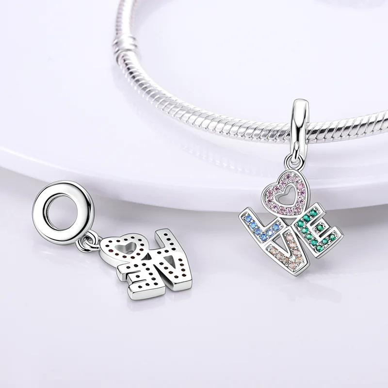 Authentic Charm Bead Charms Copper Colorful Infinite LOVE Bead Charms Compatible With Charm Bead Charms Plata Bracelets for Women Jewellery Making Fin