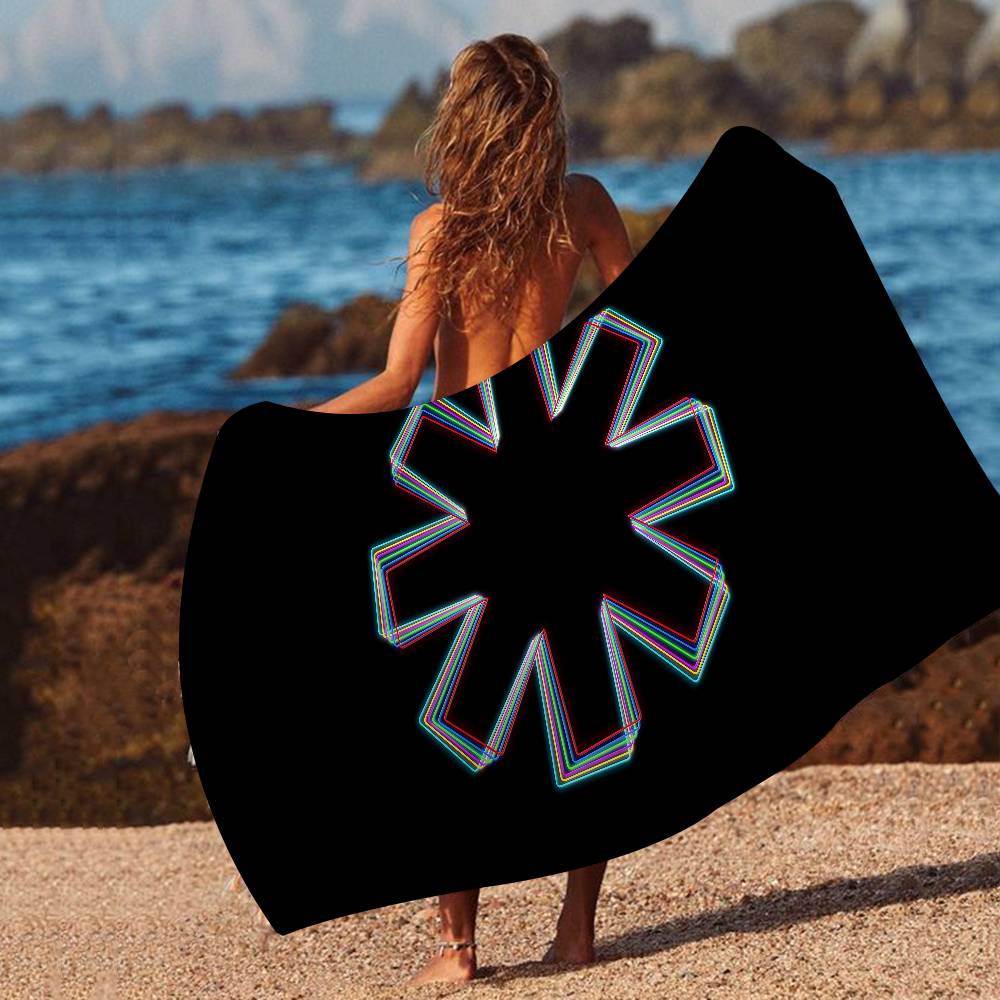 Band R-Red Hot Chili Bath Towel Microfiber Soft Water Absorbing Breathable For Girl Kids Decorative Cartoon Beach Towel