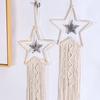 Girls Boho Moon Star Dream Catcher Handmade Wall Hanging Woven Dreamcatcher With Light For Bedroom