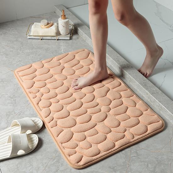 Floor Rugs Easy Clean Water Absorbent Solid Color Anti-slip Entrance Door Bath Mat