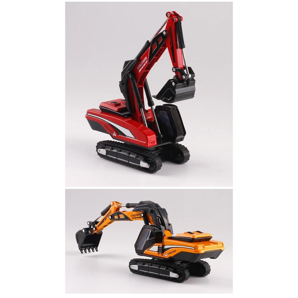 1/87 Excavator Diecast Alloy Tractor Static Engineering Model Simulation Engineering Vehicle Children Gifts Construction Toys