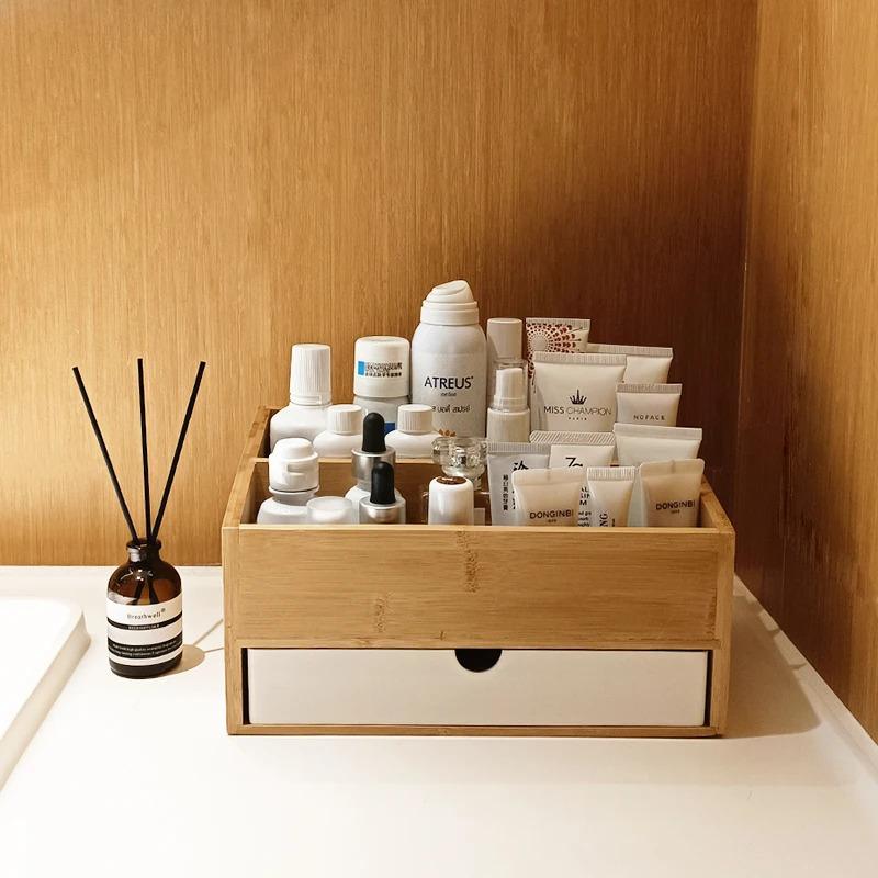 Japanese Desktop Cosmetics Lipstick Jewelry Storage Box Drawer Dressing Table Skin Care Finishing