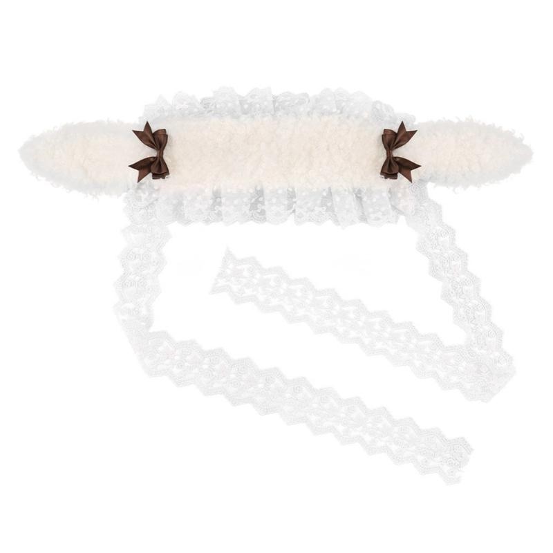 

Bows Hairbands Adorkable Photo Props Halloween Anime Headbands Party Headpiece Fun Headbands for Music Festivals коричневый