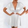 Low Cut V Neck Sexy Fashionable Dress Elegant Waist Cinched Summer New Arrival Women's Clothing Short Sleeveless Dress