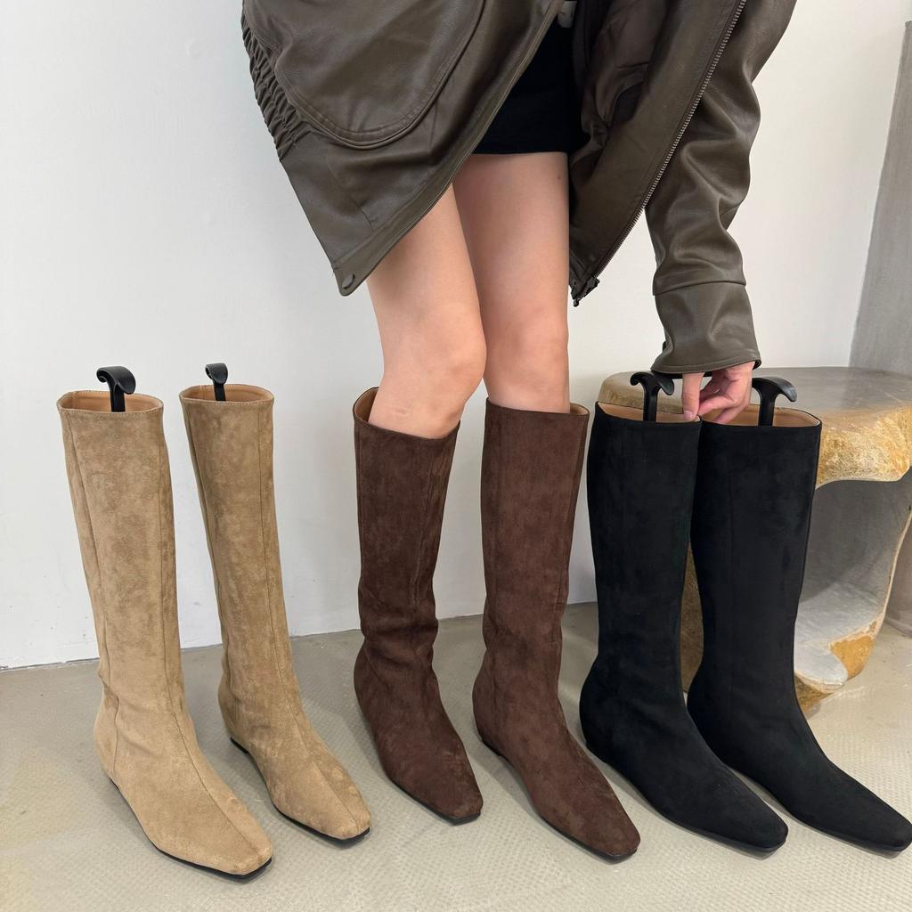 Inner heightening stack long tube knight boots children 2025 new summer French tall tube women's western cowboy boots