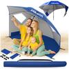 Zelfklappende strandtent paraplu uv vissen met grondzeil groot xxl