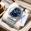 Men's Watch Stainless Steel Waterproof Non-Mechanical Luminous Calendar Steel Strap Watch