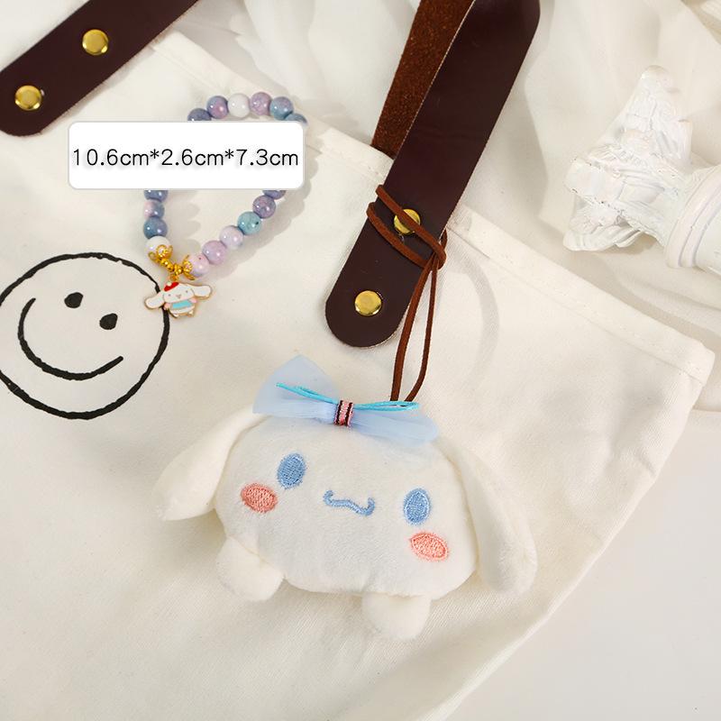 Korean Cute Bear Head Doll Keyring & Name Tag Pendant for Kids' Backpacks