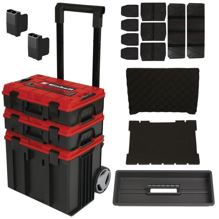 Einhell Tour de coffrets de rangement E-Case Tower (120 kg max, pour le rangement modulable d’équipements sensibles)
