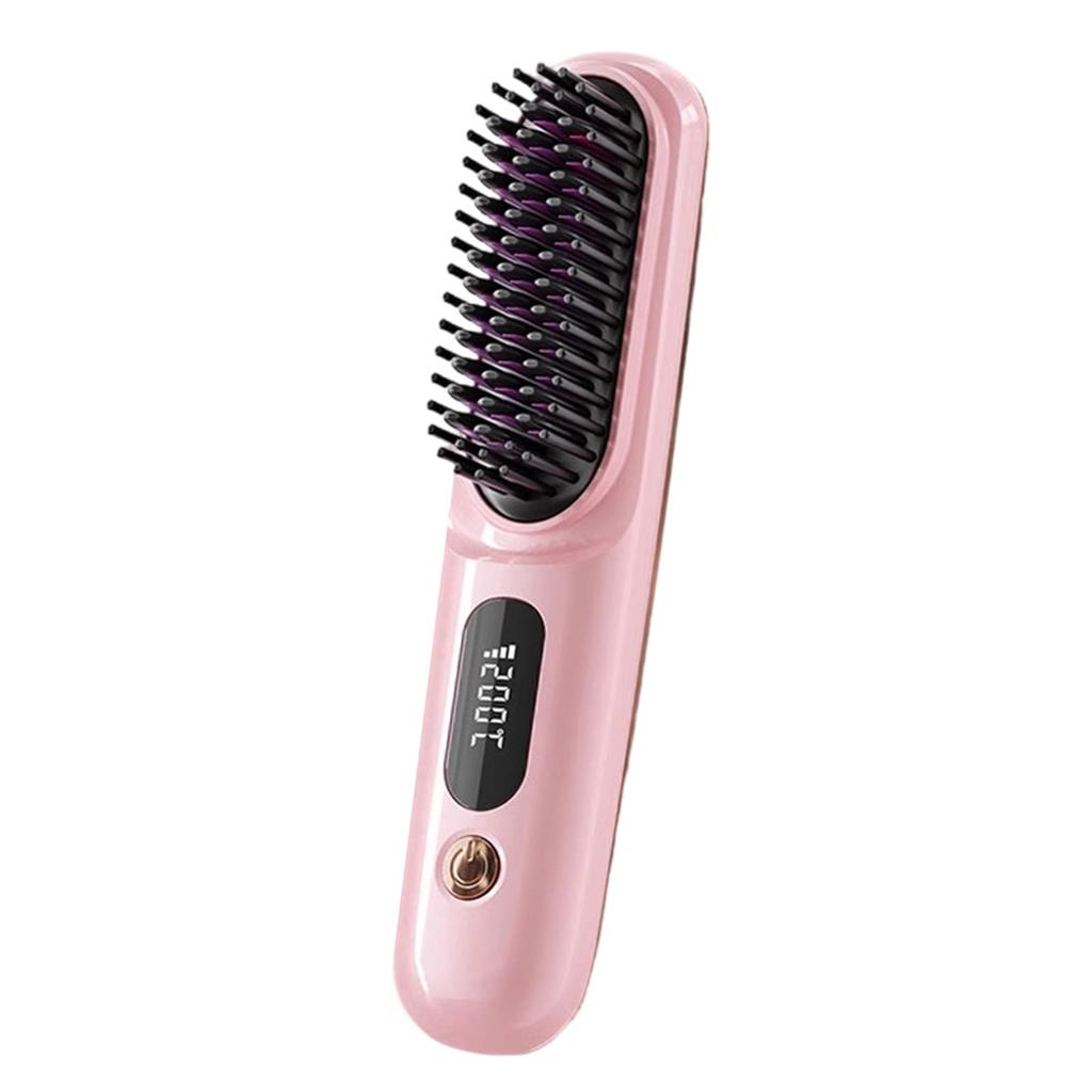 Hair Straightening Brush, Quick Styling Tool, Rechargeable Wireless Hair Straightening Device, Personal Care Comb