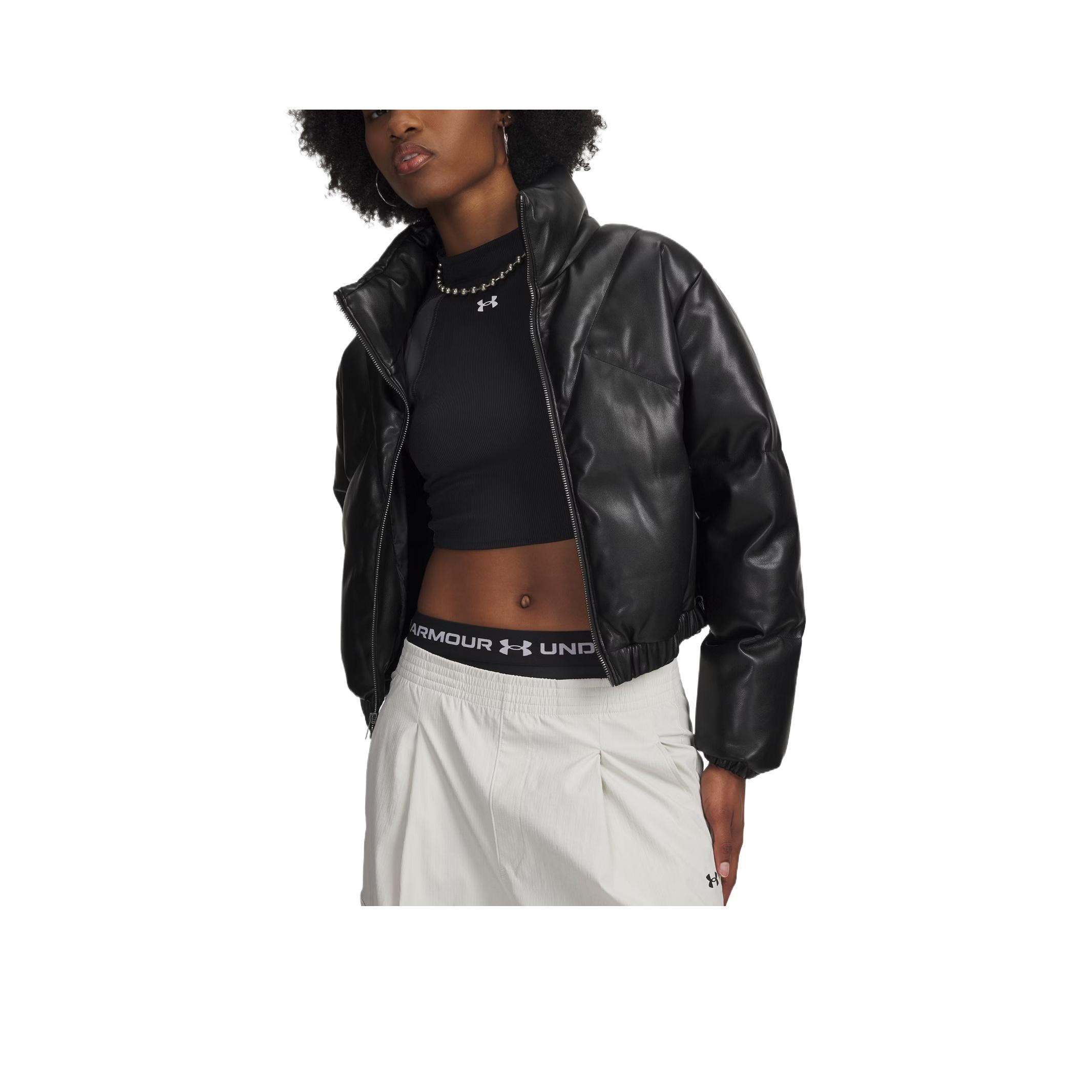 

Under Armour Latitude Кожа Однотонный Воротник-стойка Свободная Теплая Пуховая Куртка Женская верхняя одежда 6006436-002 XL