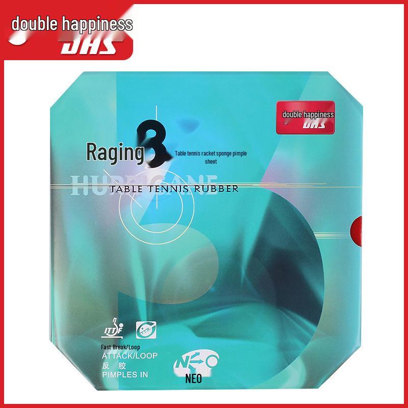 Double Happiness NEO Hurricane 3 Table Tennis Rubber & Racket Set