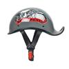 3C Certified Motorcycle Helmet Vintage Half Face Scooter Men Women Cruiser Jet With Spoiler