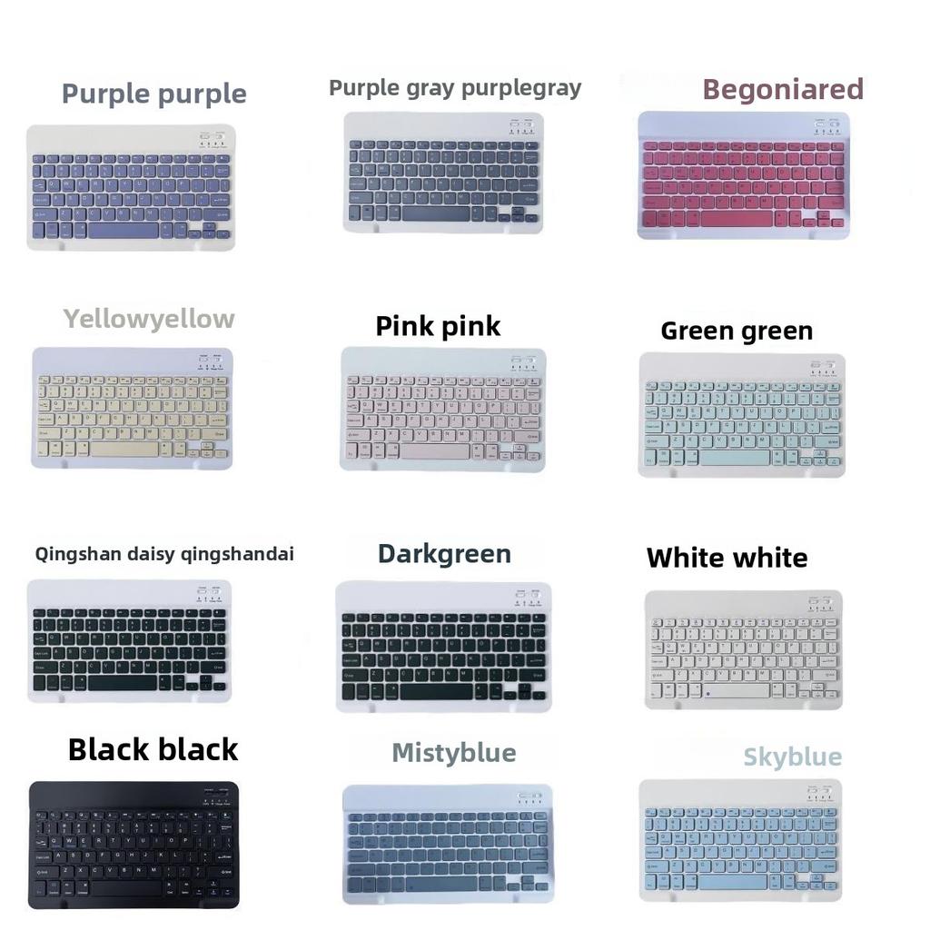 Bluetooth Keyboard and Mouse Set Compatible with iPad, Mobile Phones, Tablets, Cangjie, Russian, Spanish, Thai Wireless