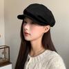 Japanese Style Retro Pleated Suede Octagonal Hats Children's Autumn and Winter Headwear Newsboy Hats Versatile and Artistic Berets