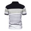 Men's Shirt Fashion Color Blocking Casual Lapel Short-sleeved T-shirt Men