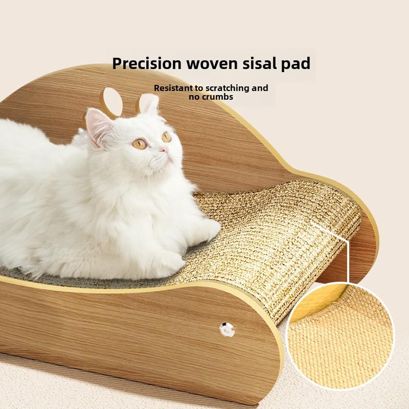 Cat Cute Paw Print Sisal Cat Scratching Board To Play and Sleep In One Cat Nest Wear-resistant and Scratch-resistant Cat Scratching Pad Pet Toy