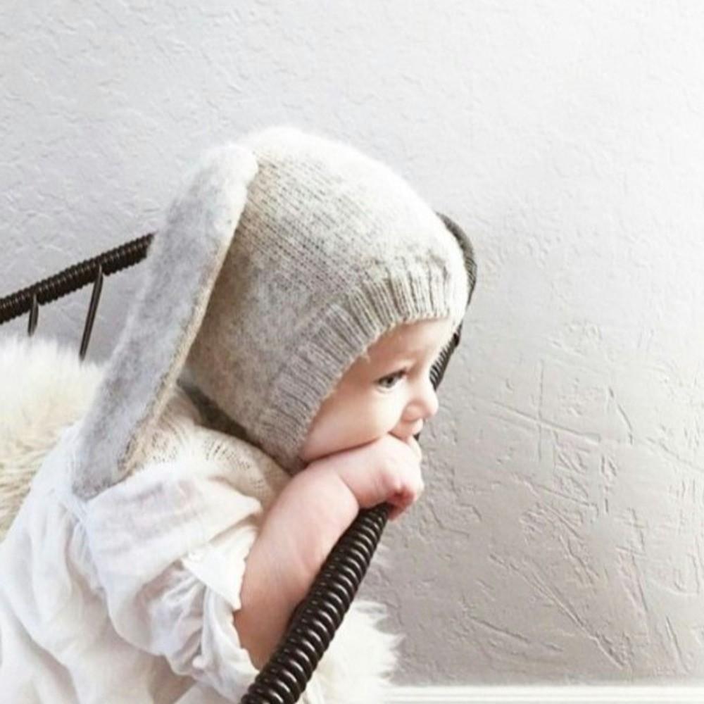 Soft Material Rabbit Beanie Long Floppy Ear Earflap Cap Comfortable Toddler Beanie Winter Warmth