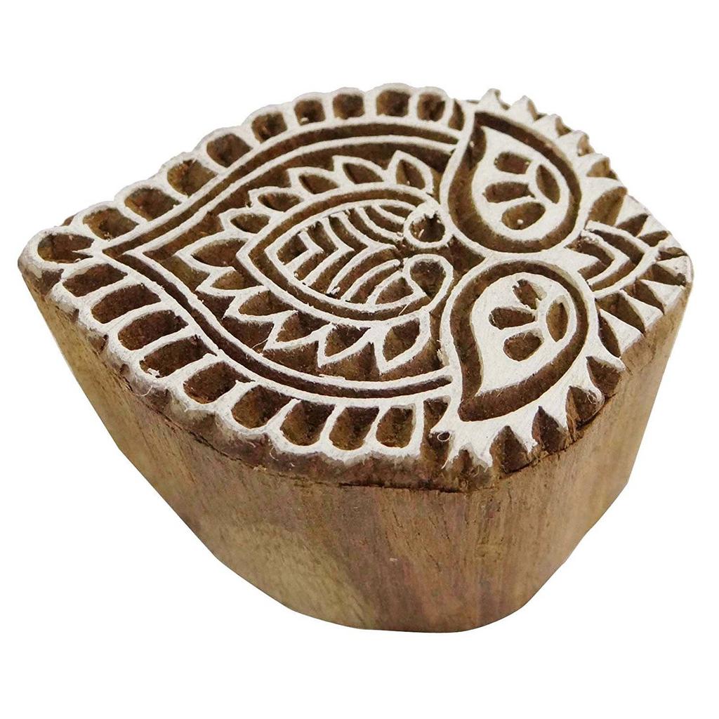 IBA Indianbeautifulart Floral Design Holzdruckblockstempel Textildruck Bekleidung
