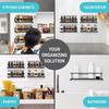 4 Pack Spice Rack Wall Mounted Stainless Steel Metal Hanging Racks For Seasoning Jar Kitchen Cupboard Home Organiser Pot Holders