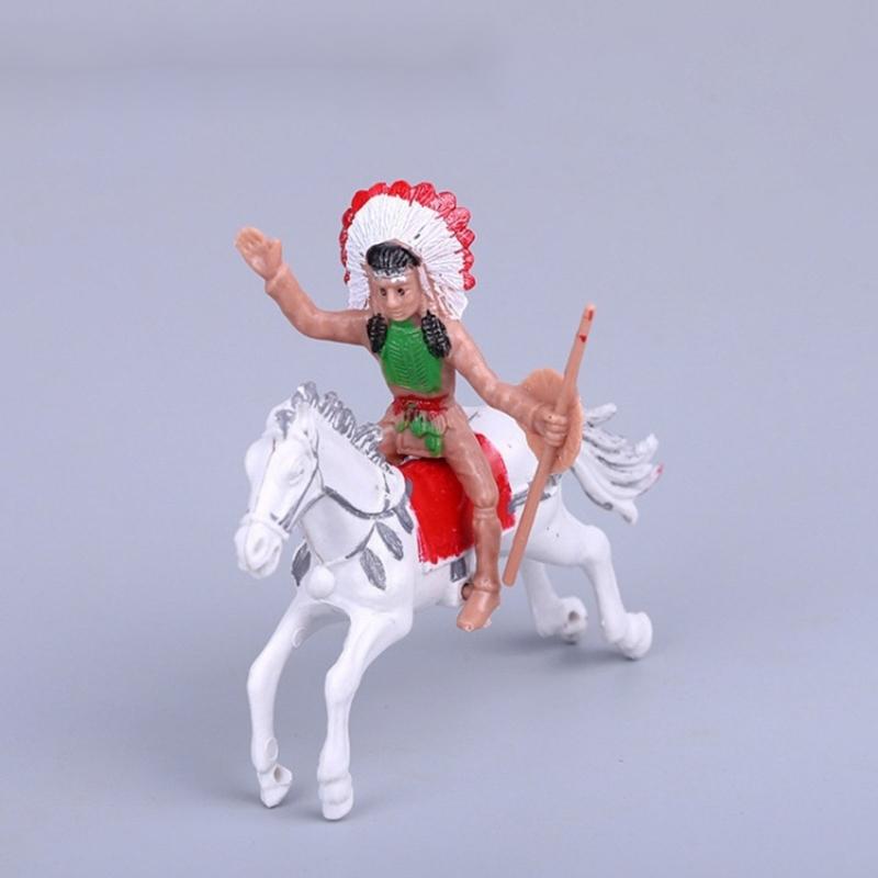 8 Stück Western Cowboy und Pferd Figuren für Kinder und Kleinkinder für Bauernhof- oder Heimdekoration