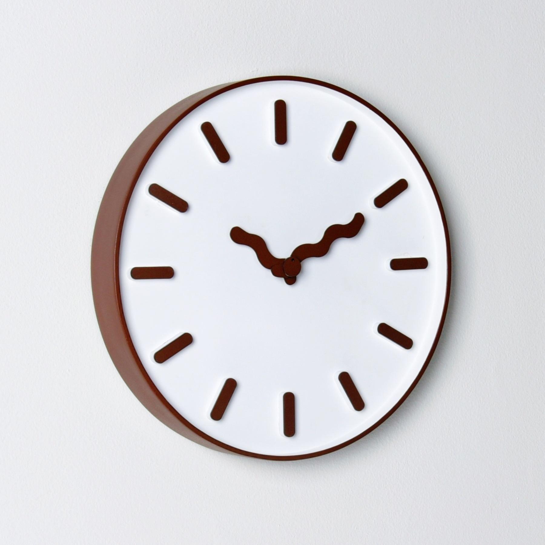 

Простые настенные часы цвета мокко, скандинавский стиль, бесшумные, круглые, для дома, японский минимализм, кварцевые часы, креативные Mocha Brown - 30 × 30cm --23