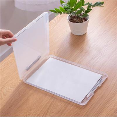 JM Shop Büro A4 Aktenordner Aufbewahrungsbox Multifunktionaler Kunststoff Transparent Ordner Aufbewahrungsbox