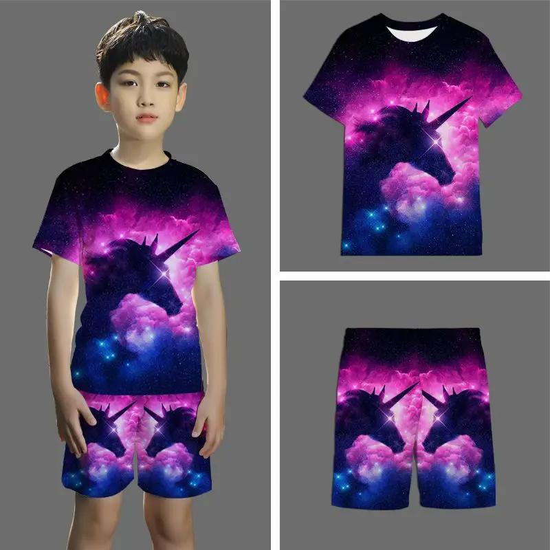 Kinder kurzarm shorts anzug 3D stereo sport anzug Student jugend und kinder shorts 2-stück set Sommer neuheit 2024