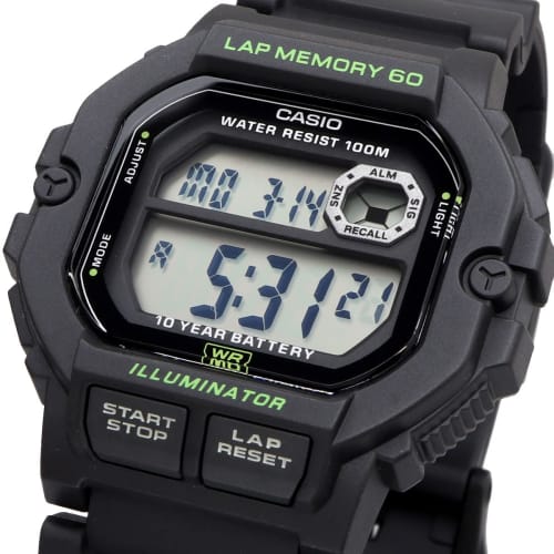 Casio CASIO Sports Gear Digital Men's Watch with 60 Lap Memory Function WS-1400H-1AV Overseas Model Black