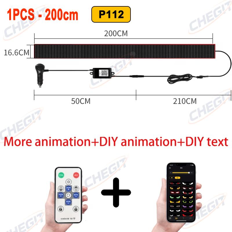 APP Truck Car Devil Eye LED Pixel Panel Light 2M LargeRemote Music Control Custom Text Lighting Scrolling For Board Windshield