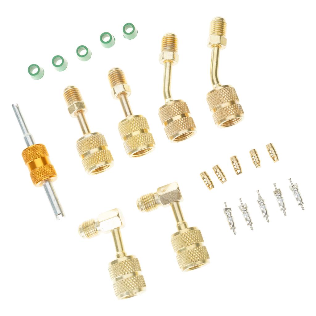 R410A Adapter Set Split Adapter Kit Straight Adapters Air Conditioner Tool System Repair Tool Perfect for Technicians