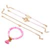 Pineapple Korean Version Bracelet, Love Fringe Pendant Accessories Tree of Life Five-piece Bracelet Set