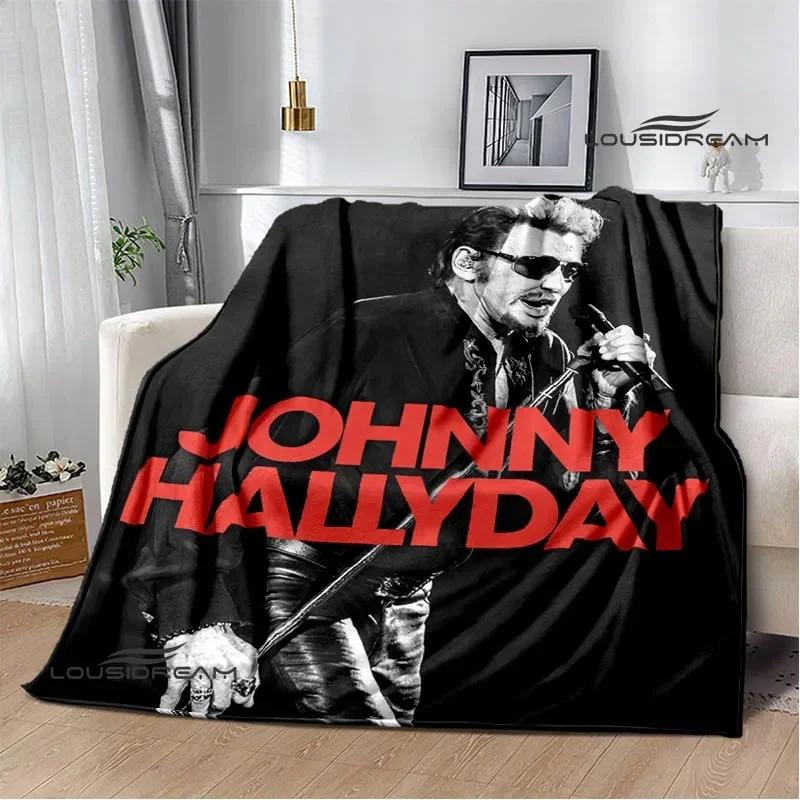 French Rock Star Johnny Hallyday Blanket Flannel Blanket Home Travel Blanket Fashion Warm Blanket Bed Linings Birthday Gift