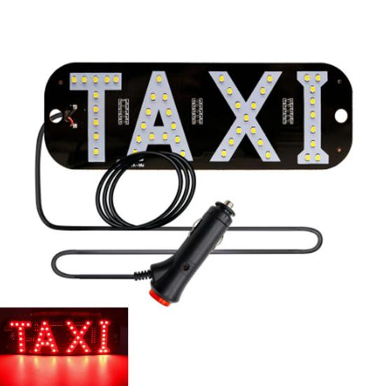 LED Indicator Light Waterproof Taxi Sign Lamp with USB Power Car Windshield Light Stickers for Ride-Hailing Cars Grab Taxi
