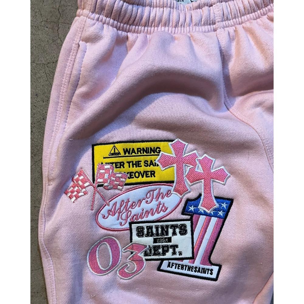 Pantalones Deportivos Y2K Streetwear Hombre Mujer Hip Hop Retro Bordado de Letras Empalmados Pantalones Casuales Elásticos Cintura Alta Pantalones de Jogging