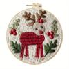 1 Pezzo Pacchetto Materiali Stoffa Ricamo Fatto a Mano Natale DIY