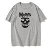 Men's Hip-hop Punk Skull Misfits Brand Cotton Short-sleeved T-shirt Cool Design Men's Summer Round Neck Fashion Versatile Basic