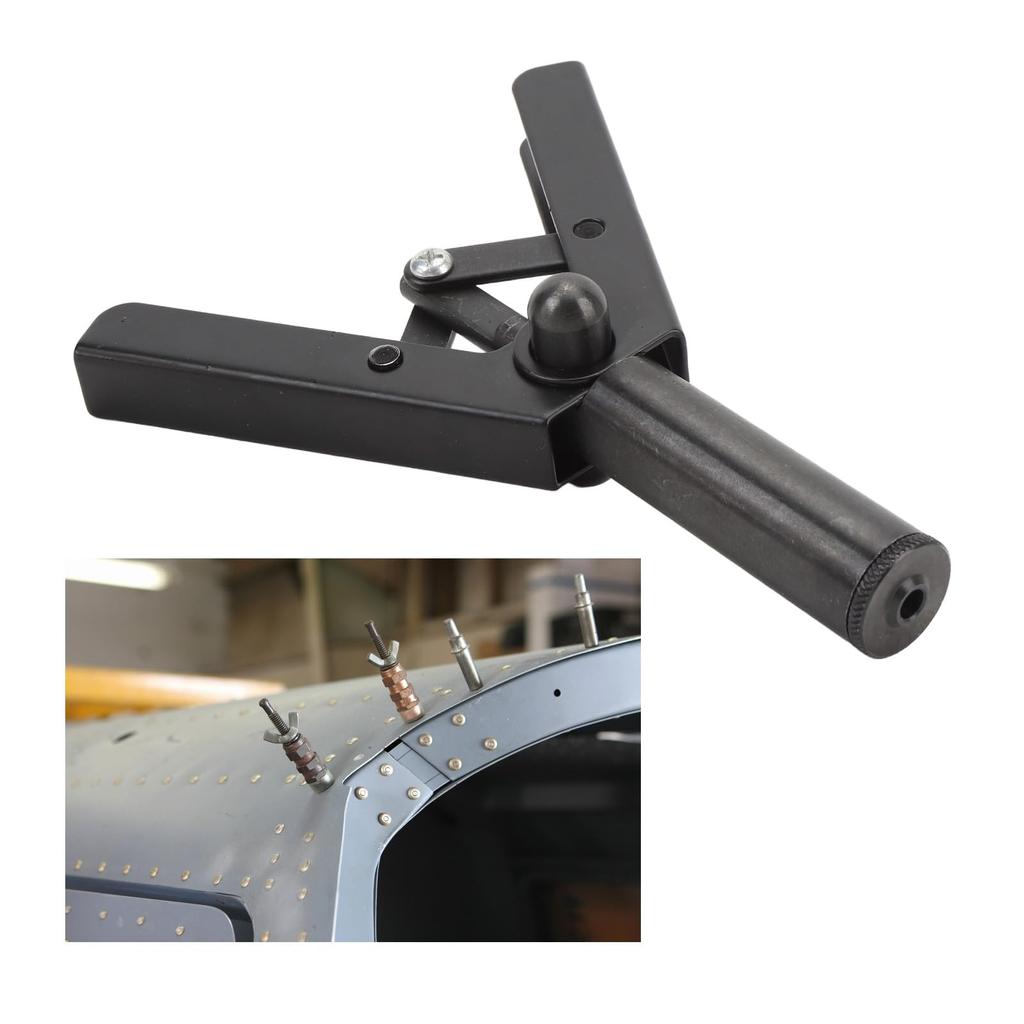 Professional Rivet Tool Hand Riveter Manual Rivet Tool with 40 Plastic Rivets for Car Door Panels Set, Single-Handed Tool,