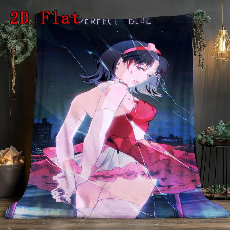Perfect Blue 2D Flat Pattern Flannel Blanket High quality All Seasons Warmth and Comfort Perfect for Christmas Gifts.SMT0917264