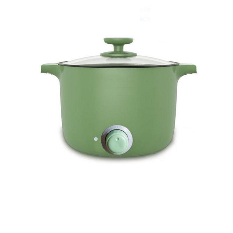 Электрическая сковорода, многофункциональная электрическая сковорода с антипригарным покрытием, электрическая сковорода для общежития, маленькая электрическая плита, мини-электрическая сковорода 1.5L зелёный