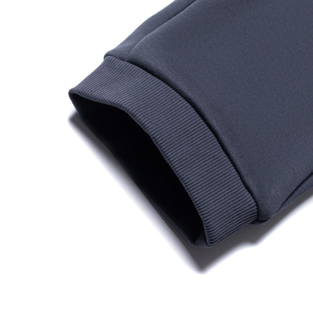 Li Ning Fitness Series Logo Print Fitted Thickened Fleece Warm Knitted Sports Pants Men Bottoms Ink-Gray AKLUA73-7