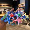 Cute Cartoon Starfish Keychain Pendant, Student Bag Charm, Little Car Key Chain, and Small Street‑vendor Gift.