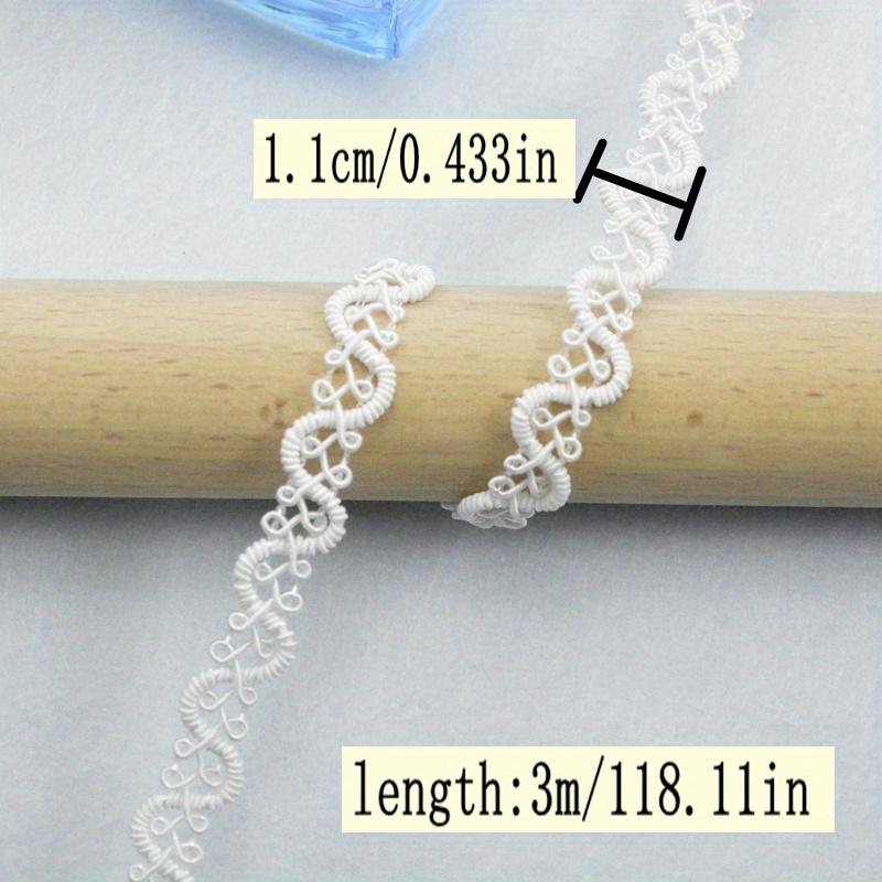 

3 м/118 дюймов в каждой упаковке, аксессуары для шитья штор, кружевные бейки ручной работы, белая ткань «сделай сам», плетеные ленты, поделки, украшение для шляпы, черный цвет