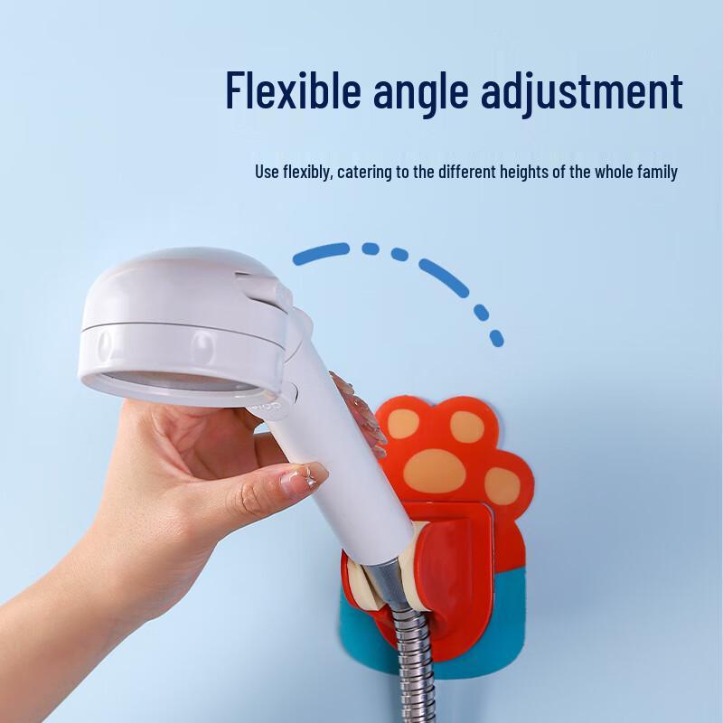 ZISIZ Klebe-Duschkopfhalter mit Cartoon-Katzenkralle